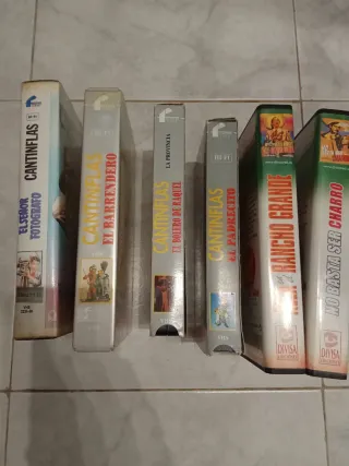Lote 6 Películas VHS: Cantinflas y Viva México