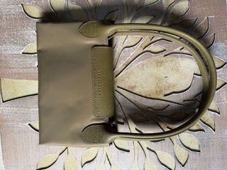 Bolso Longchamp L Beige y Verde Oliva