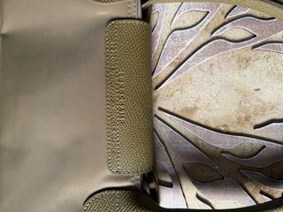 Bolso Longchamp L Beige y Verde Oliva