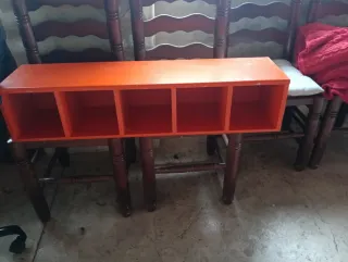 Estantería naranja 5 huecos
