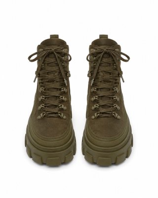 Botas Zara Verde Militar Talla 38