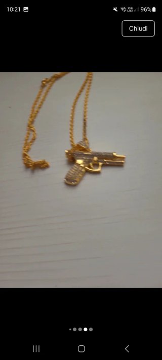 Collana Urban Gold con Pendente Iced-Out