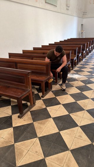 Bancos de iglesia madera maciza