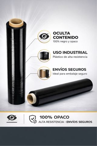 Film Estirable Negro 50 Cm 23 micras (300m)