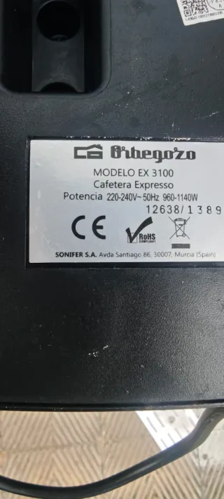 Cafetera Orbegozo EX 3100