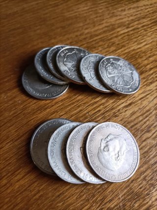 10 monedas de 100 pesetas 1966 PLATA