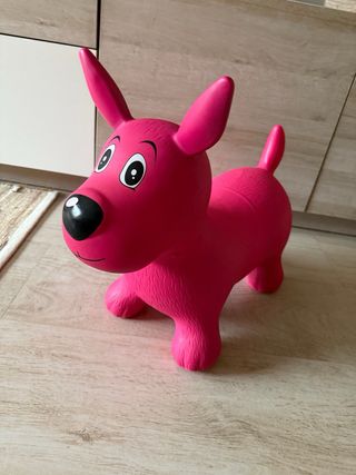 Pelota saltarina perro rosa