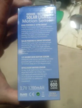 Luz Solar LED Exterior con Sensor de Movimiento