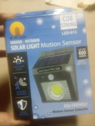 Luz Solar LED Exterior con Sensor de Movimiento