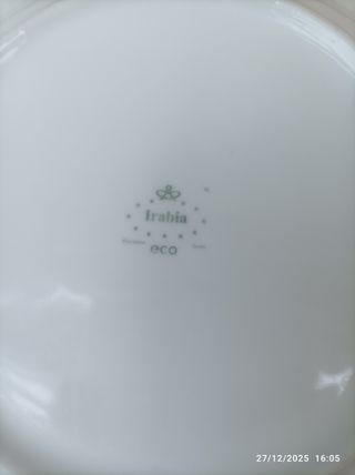 Plato redondo porcelana blanco 23cm/26cm