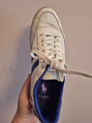 Zapatillas Polo Blancas y Azules