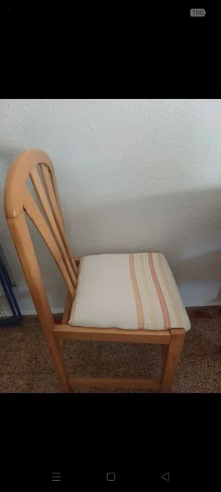 Mesa comedor madera maciza + 5 sillas