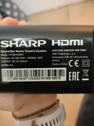 Barra de Sonido Sharp HT-SB140
