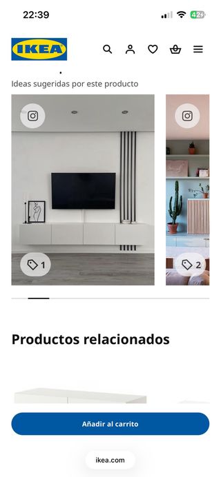 Mueble Besta IKEA Blanco
