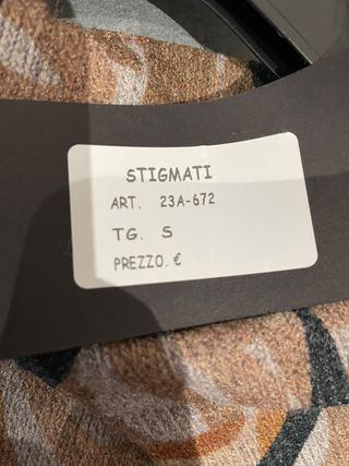 Maglia donna fantasia beige e marrone