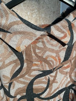 Maglia donna fantasia beige e marrone