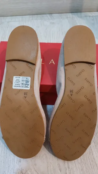 Bailarinas de piel malva/rosa empolvado