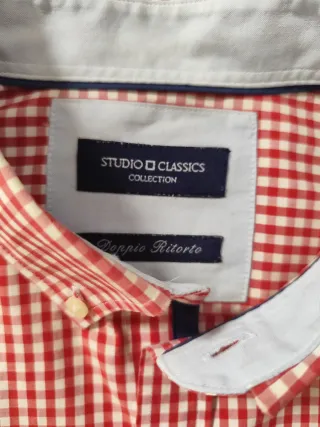 Camisa Polo Classics cuadros roja Talla L