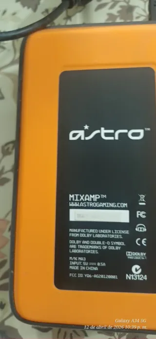 Astro Mixamp Tarjeta de Sonido Negra/Gris