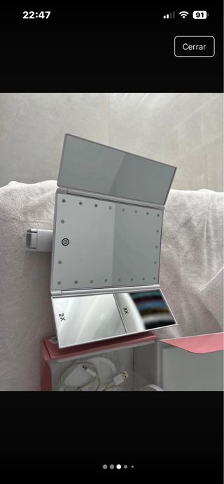 Espejo Maquillaje LED Magnificación
