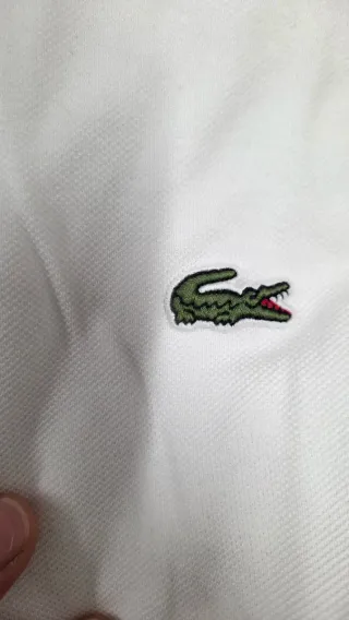 Polo Lacoste Blanco Talla M