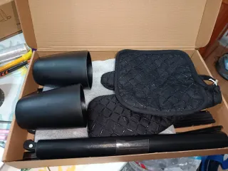 Juego cubiertos negros para 2 personas
