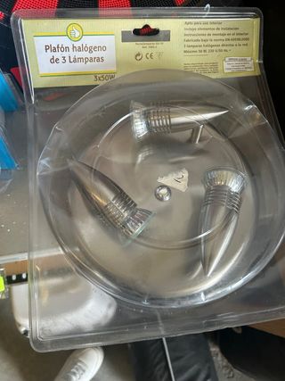 Plafón halógeno 3 Lámparas GU-10