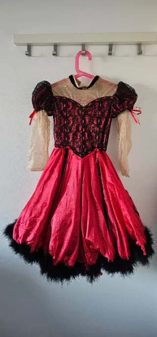 Disfraz Cabaret Rojo y Negro para 8 años