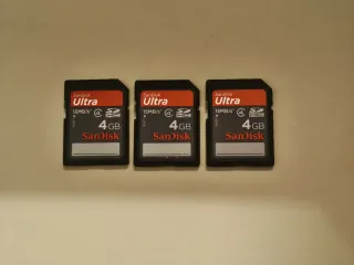 3 Tarjetas SD SanDisk Ultra 4GB