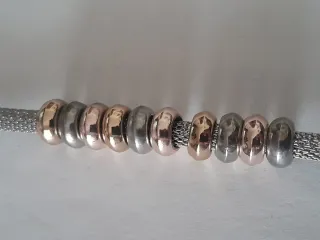 Lote 4 pulseras eslabones y malla