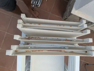 Mesa extensible exterior con 6 sillas