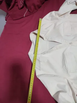 Vestido camisero beige de algodón