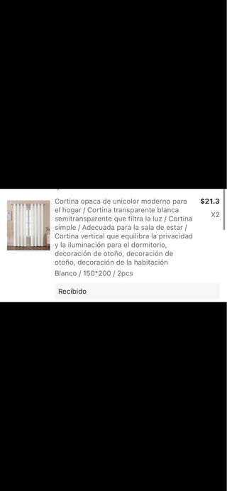 Kit Cortinas Blancas Tela