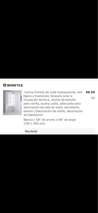 Kit Cortinas Blancas Tela