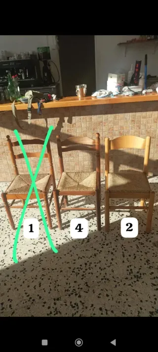 Sillas de madera