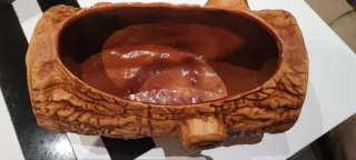 Macetero Cerámica Tronco totalmente artesanal.