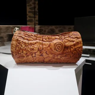 Macetero Cerámica Tronco totalmente artesanal.