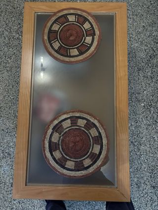 Mesa de centro madera y cristal