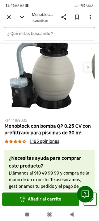 Piscina Redonda Tubular  + Depuradora arena