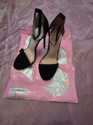 Tacones fiesta negros talla 38