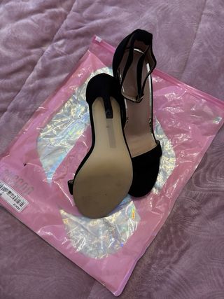 Tacones fiesta negros talla 38