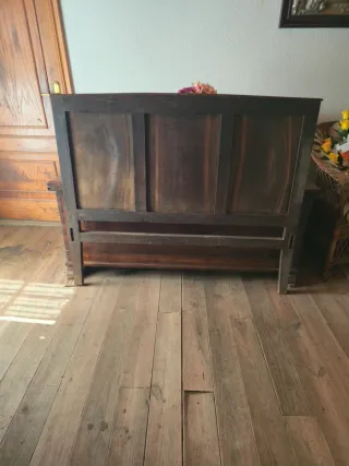 Cabecero/piecero cama madera maciza antiguo