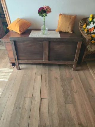 Cabecero antiguo madera maciza tallada
