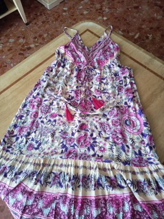 Vestido largo tirantes regulables estampado
