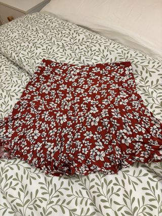 Falda pantalón fina estampada