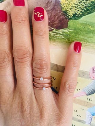 Anillo artesanal de cobre en bruto