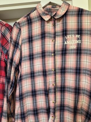 Camisas de cuadros mujer(2unides15€ )