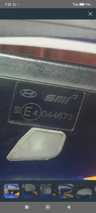 Espejo retrovisor derecho hunday