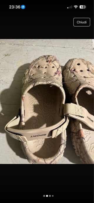 Ciabatte stile Crocs Tg 46