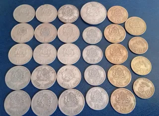 LOTE 29 MONEDAS DIRHAM MARRUECOS ANTIGUAS